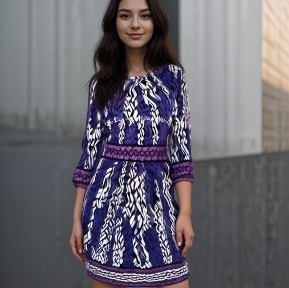 MAX & CLEO NORDSTROM STRETCH KNIT DRESS SZ L 12